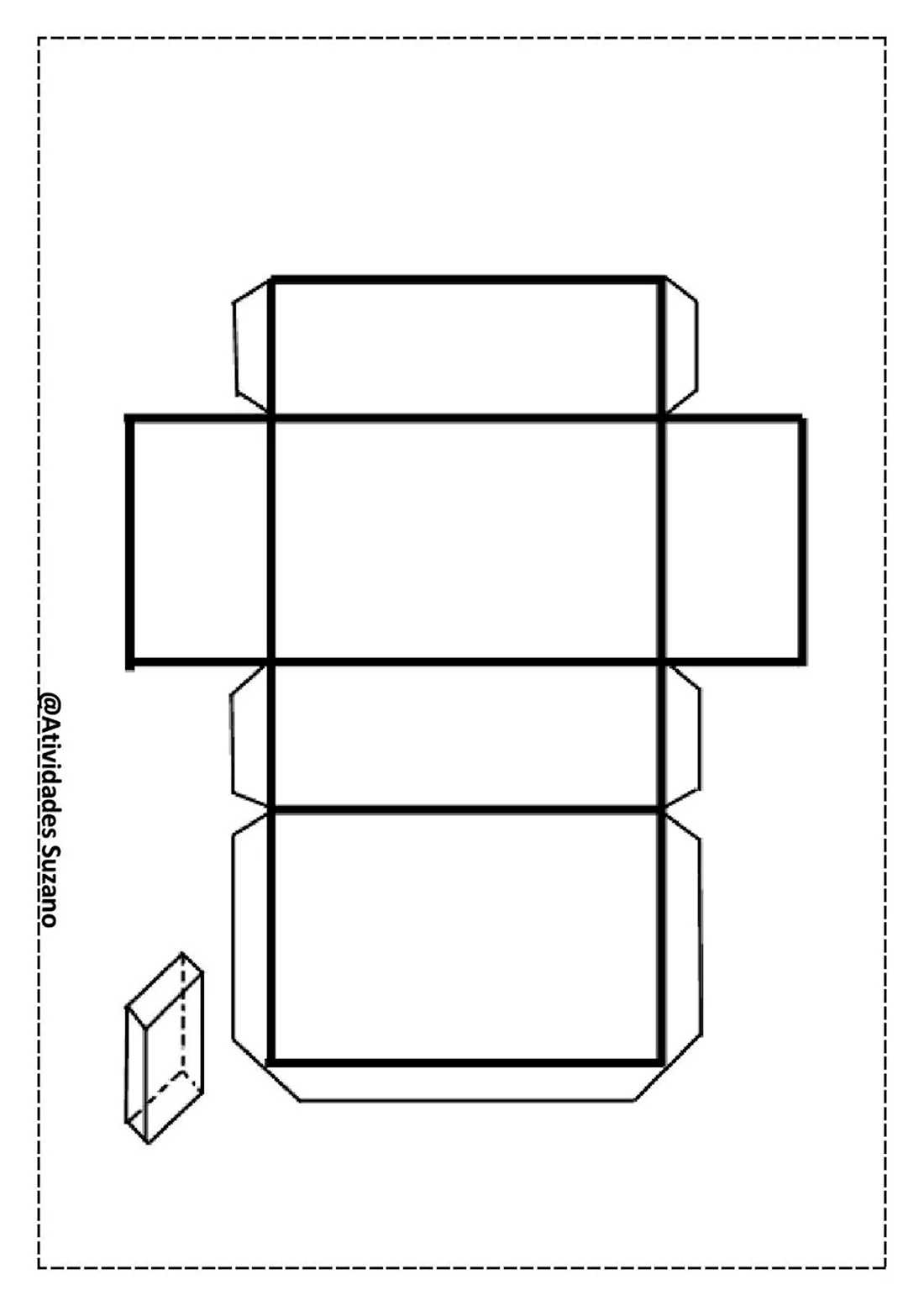 Как сделать параллелепипед из бумаги схема