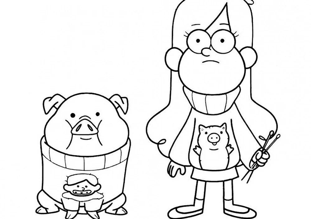 Раскраски Гравити Фолз (Gravity Falls free coloring pages)