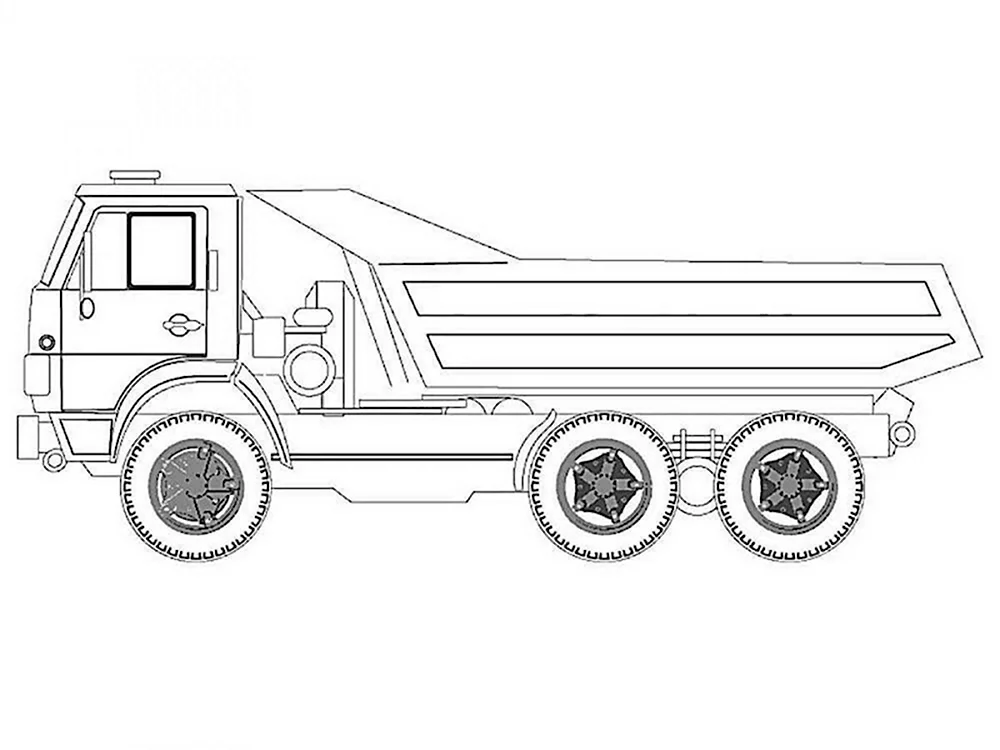 Раскраска «КамАЗ 6350»