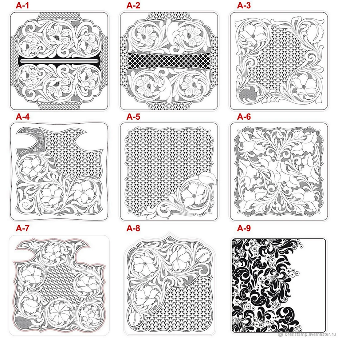 Трафареты для тиснения 29 фото