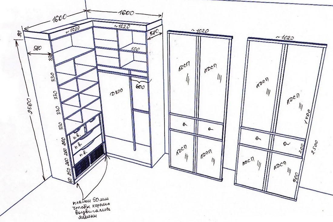 Угловой шкаф-купе своими руками: 264 фото (+ чертежи и эскизы)